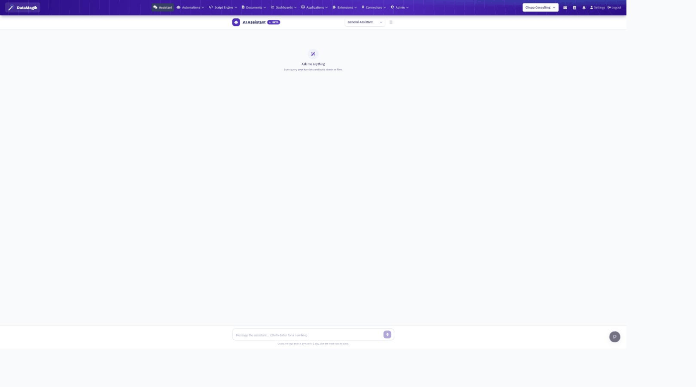 The AI Assistant chat